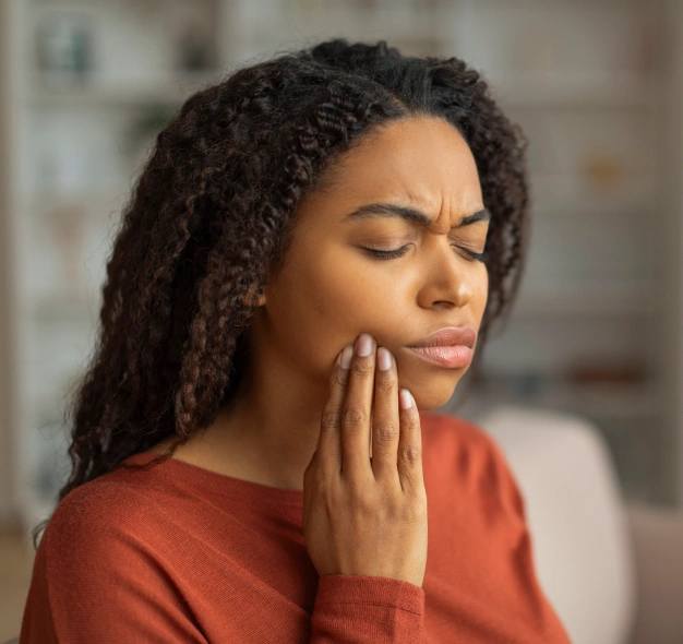 Patient receiving care for a dental emergency